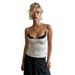 JY26018 Women's Polka Dot Camisole Lace Trimmed Slim Fit Summer Top European American Style Hot Girl Design_ecoleips.com