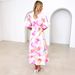 Cross-Border European And American Women's Fashion Summer New Floral Print Puff Sleeve A-Line Long Elegant Dress_ecoleips.com