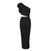 AD018 New European And American Cross-Border Women's Clothing Asymmetrical Neck Cropped Top Bodycon Two-Piece_ecoleips.com