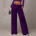 European And American Cross-Border Sequin Fashion Drawstring Slimming New Elastic Straight Export Pants Women's Clothing_ecoleips.com