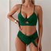 Verve 2024 New Women's Two-Piece Swimsuit Solid Color Bikini Set_ecoleips.com