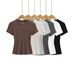 T-shirt Women's Summer Ins Spice Girl Skinny Elastic Waist Skinny Bottom Shirt Top_ecoleips.com