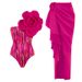 Women's Clothing One Piece Swimsuit Set With Large Flower Decoration On Chest For Women Swimsuit New Style_ecoleips.com