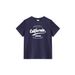 Women's Casual Short Sleeve T-Shirt round Neck Tee with Letter Print Comfortable Cotton Top for Everyday Wear White Black Navy Blue_ecoleips.com