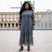 Plus Size African Style Women's Dress Floral Sleeve 3D Flower Decoration Pleated Beaded Design New_ecoleips.com