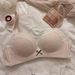girl Strawberry Mochi ~ Girly Lace Trim Floral Bra Set For Small Busts, Wireless Push-Up Bra, Young And Fresh_ecoleips.com
