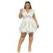 Women’s Clothing Summer New Retro French Design Sense V Neck Waist Slimming Sleeveless Dress_ecoleips.com
