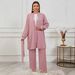 Modest Abaya Dress/Muslim Dress Women Elegant Muslim Abaya Set With Embroidery – Flowy Tunic & Palazzo Pants – Modest & Comfortable Outfit_ecoleips.com