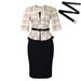 "Elegant High-Waist Pencil Dress With Belt Office Lady Style - Stretchy Bodycon Midi Dress For Women (Wine Red/Khaki/Black, S-XXXL)"_ecoleips.com