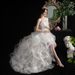 Spring New Arrival Mini Train Wedding Dress Student Princess Style Puffy Cake Skirt Short Front Long Back Photo Studio Dress_ecoleips.com