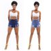 Women's Clothing Spring And Summer New Button Tassel Edge Women's Denim Shorts_ecoleips.com