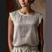 Women's Retro Lace Trimmed Sleeveless Top, Breathable Linen-Blend Round Neck Blouse For Casual Wear_ecoleips.com