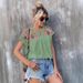 2026 European And American Summer New Embroidered Tassel Tie Collar Batwing Sleeve Women's Shirt_ecoleips.com