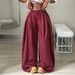 High-Waisted Pleated Loose Floor-Length Suit Trousers Women's Casual Pinstripe Streetwear European American Trendy_ecoleips.com
