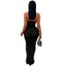 TW853 Women's Sexy Bodycon Long Dress European American Style Pleated Solid Color Fashion Casual Maxi Gown_ecoleips.com