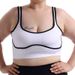 Plus Size Wire-Free Backless Sports Vest For Women Color-Blocked Shock Absorption Outdoor Wear Fitness Running Yoga_ecoleips.com