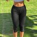Women's Black Slim Fit Cropped Pants Y2K Street Style With Side Slits Fitness Suitable High Waist Straight Leg Trousers_ecoleips.com