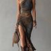 2026 New European And American Style Cross-Border Vintage Patchwork Printed Asymmetrical Slim-Fit High-Slit Long Dress_ecoleips.com