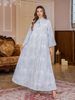 Elegant Floral Print Abaya Dress – Modest Muslim Gown With Dubai-Inspired Arabic Patterns – Long Sleeve Maxi Robe For Women (Pink/Purple, M-XXL)_ecoleips.com
