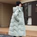 K Women's Detachable-hat Cotton Coat; Long Over-the-knee Thickened Cotton-padded Jacket; Women's Cotton-padded Out._ecoleips.com
