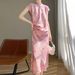 2024 Spring/Summer Women's Retro Slimming Dress, Tencel Cotton New Chinese Style Long Modified Cheongsam_ecoleips.com