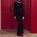 Women's Clothing Bodycon Knit Dress – High Neck Slim Fit Long Sleeve Dress For Women (Black, S-L)_ecoleips.com