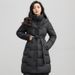 Women's Winter Padded Parka Coat With Hood, Long Quilted Jacket For Cold Weather, Warm Polyester Filling, Plus Size Available_ecoleips.com