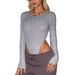 Voya Women's Simple And Sexy Style Jumpsuit, Spring And Summer Long Sleeved Tapered Pants, Slim Fit Bottom Top_ecoleips.com