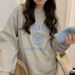 American-style Casual Chic Fleece-lined Sweatshirt For Women, Autumn/winter 2026 New Model, High-end Oversized Versatile_ecoleips.com