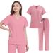 Women's Clothing Multicolor Split Suits Nurse Uniforms Work Clothes Protective Clothing Professional Work Clothes Technician Uniform Dental_ecoleips.com