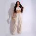 Casual Ruffled Two Piece Trousers Set Women's Clothing_ecoleips.com