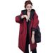 girl 2025 Autumn Winter Fashion Casual Thickened Warm Reversible Jacket Elegant Loose Slimming Hooded Cotton Coat_ecoleips.com