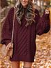 Cross-border European And American New Women's Loose-fitting Half-high Collar Chunky Knit Pullover_ecoleips.com