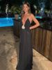 TARUXY Flower Deep V-Neck Maxi Dress For Women Sheer Sleeveless Slip Long Evening Dresses Party Clubwear Sexy Backless Elegant_ecoleips.com