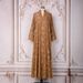 Modest Abaya Dress Elegant Beaded Abaya Dress – Modest Evening Gown For Dubai & Middle East (Beige/Brown, S-XXL)_ecoleips.com