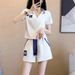 Women's Clothing Trendy Women's Slimming Tracksuit Running Set Summer Style Short Sleeved Two Piece Casual Sportswear_ecoleips.com