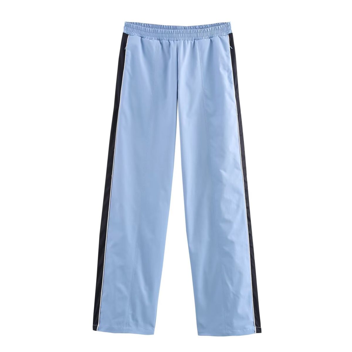 Women's Clothing Spring European And American Stand Up Collar Color Matching Cardigan Jacket Coat Casual Pants Trousers Fashion Suit_ecoleips.com