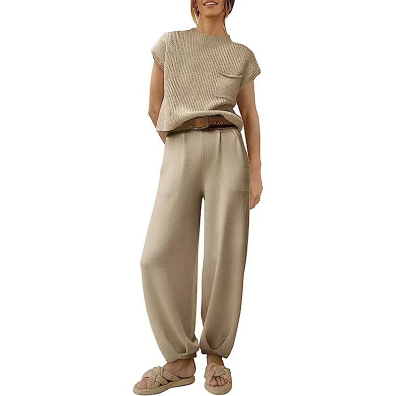 New European American Foreign Trade Women's Suit 2025 Cross-border Solid Color New Product With Pocket Design And_ecoleips.com