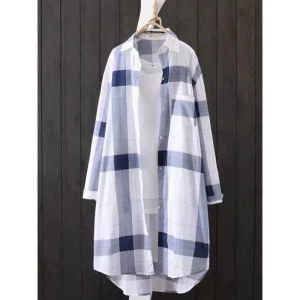 Shirt Women's Long Spring And Autumn Women's Loose Slimming And Fashionable Plaid Shirt Women's Casual Coat Fashion_ecoleips.com