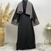 Hot Selling Open Abaya Women Clothes Lace With Pearls Design Muslim Fashion Kimono Long Kaftan Islamic Dubai Dresses For Women_ecoleips.com