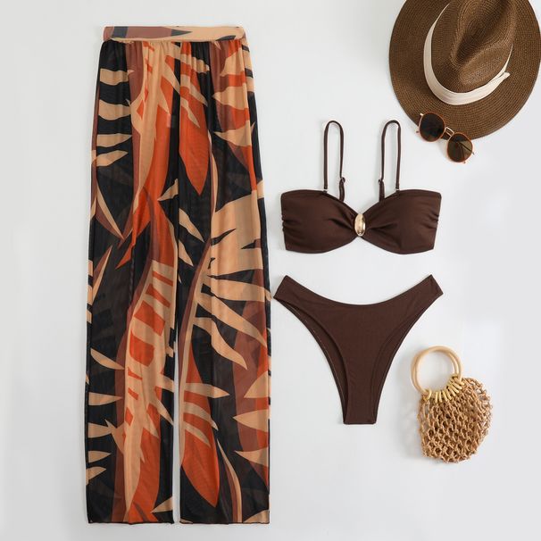 New 2025 Three Piece Swimsuit Bikini Set for Women European And American Style Beach Vacation Cross Border Trade_ecoleips.com