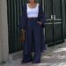 Women's Solid Color Loose Comfort Cardigan And Pants Casual Set European And American Style Clothing Top And Bottoms_ecoleips.com
