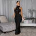 K New Sexy Dress With Hanging Neck And Big Flower Evening Dress For Women_ecoleips.com