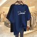Plus Size Letter Print Top For Women Short Sleeved T-Shirt Mid-Length Summer New Style Clothing_ecoleips.com