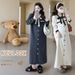 Autumn New Korean Fashion Bow Long Loose Maternity Dress_ecoleips.com