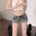 2025s American Style Spicy Girl Low Waist Denim Ultra Shorts Women Summer Slim Fit Hip-Hugging Hot Pants_ecoleips.com