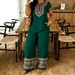 Summer Women's Clothing Set Small V Neck Top And Casual Pants Style New_ecoleips.com