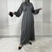 Elegant A-Line Maxi Dress With Lantern Sleeves – Satin Blend Women's Boho Dress (S-XXL) | Ethnic-Inspired & Cross-Border Fashion_ecoleips.com