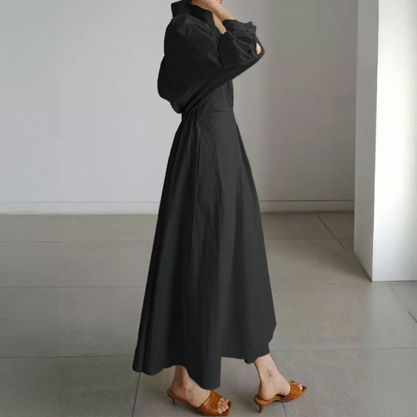 Diyun European American Casual Style High-end Long-sleeve Cardigan Long Dress Women's Clothing 2025 Autumn And Winter_ecoleips.com