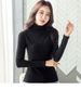 Autumn And Winter Turtleneck Velvet Bottoming Shirt Women's Long-sleeved Solid Color Korean Version Women's Clothing Warm, Slim And Thin T-shirt_ecoleips.com